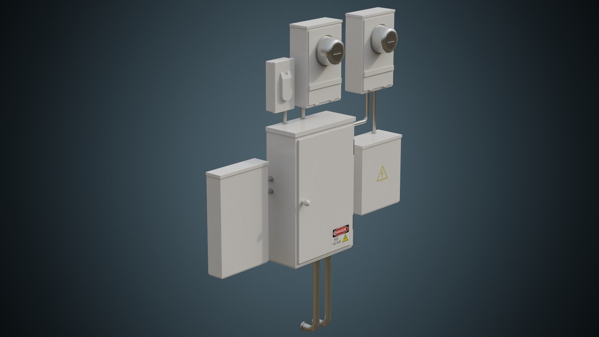Utility Box 2A Low-poly 3D model_1