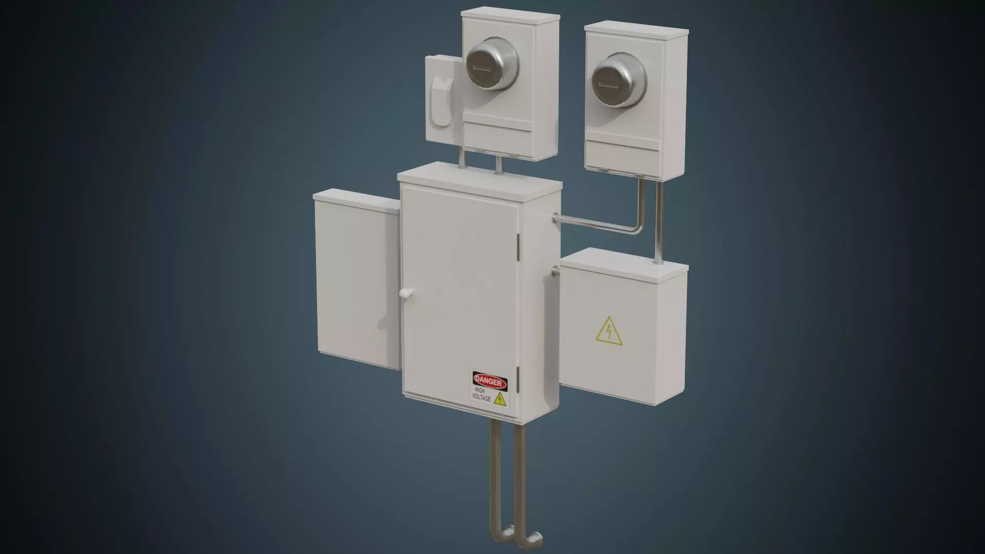 Utility Box 2A Low-poly 3D model_0