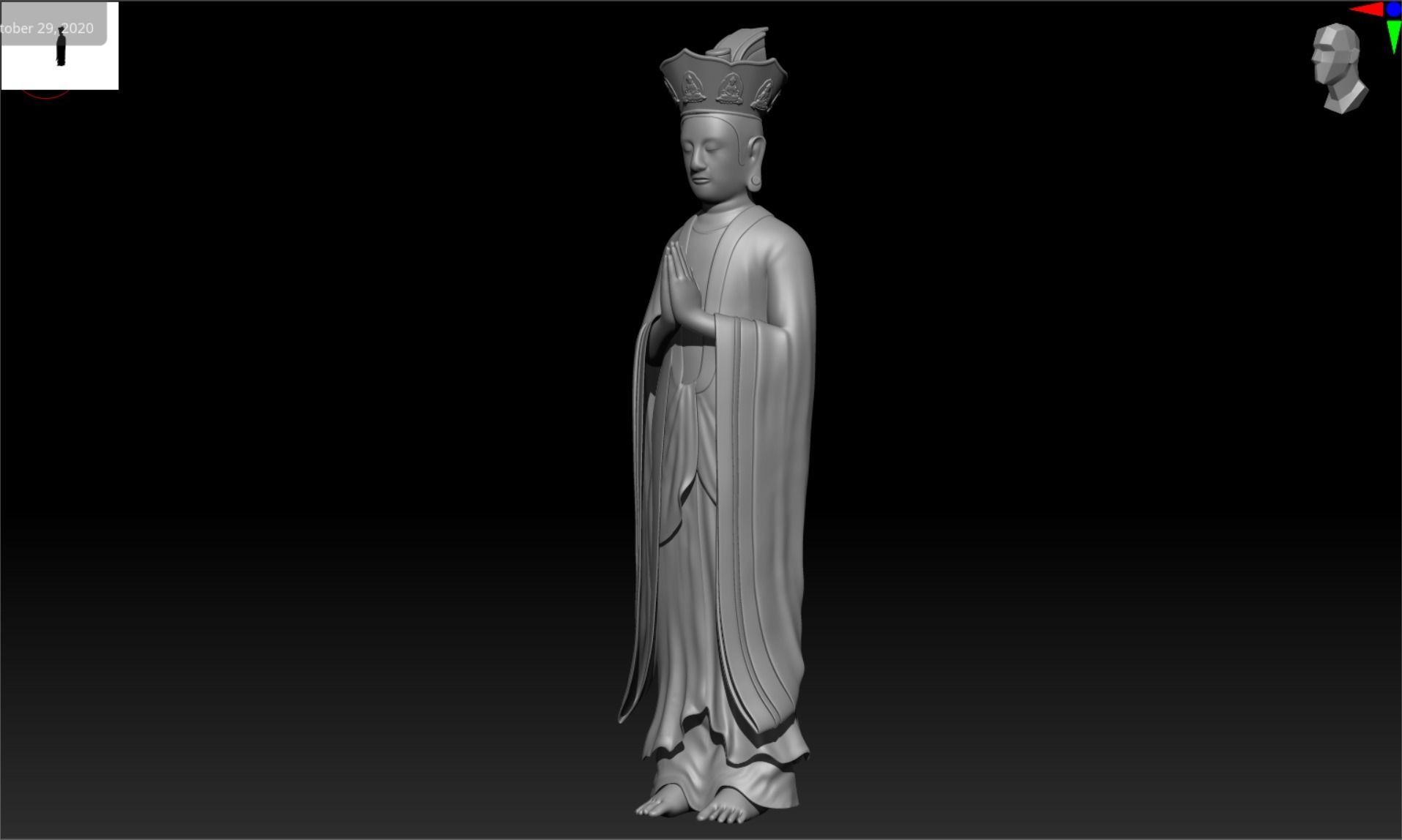 Buddha 3D model 2 3D print model blend- obj- stl 3D print model_4