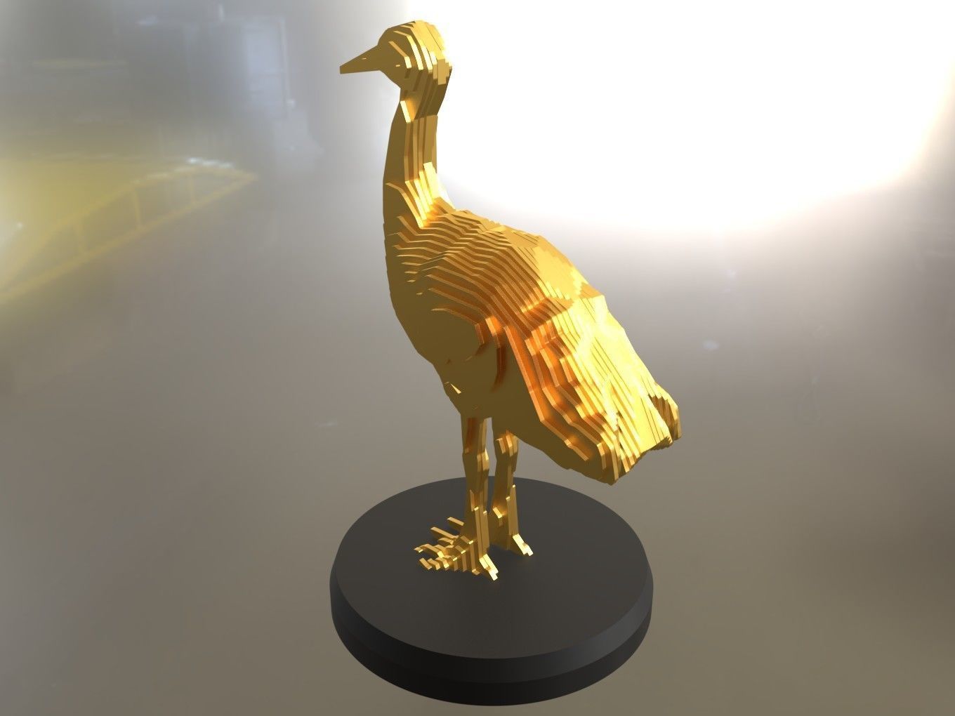 Parametric Crane Low-poly 3D model_3