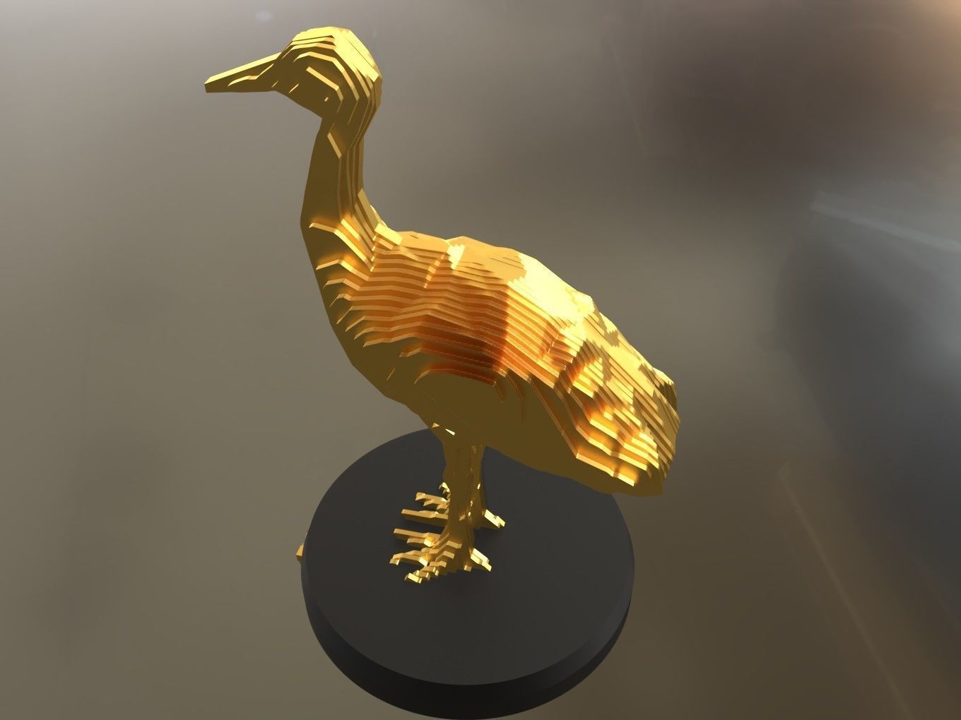 Parametric Crane Low-poly 3D model_4