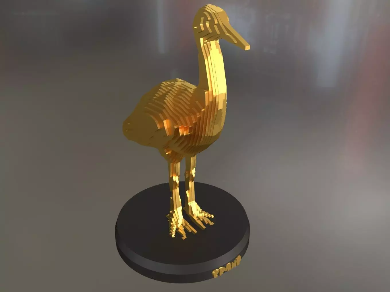 Parametric Crane Low-poly 3D model_0