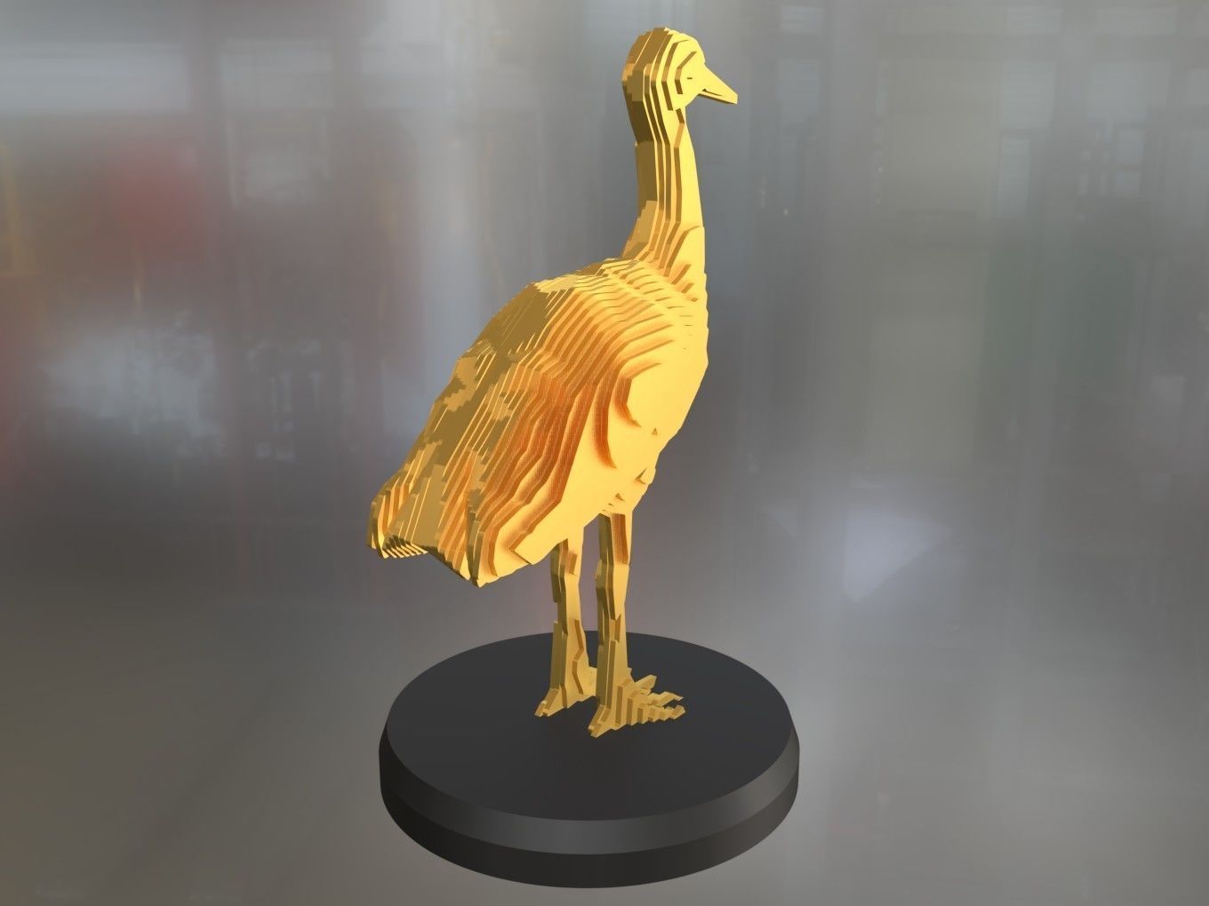 Parametric Crane Low-poly 3D model_2