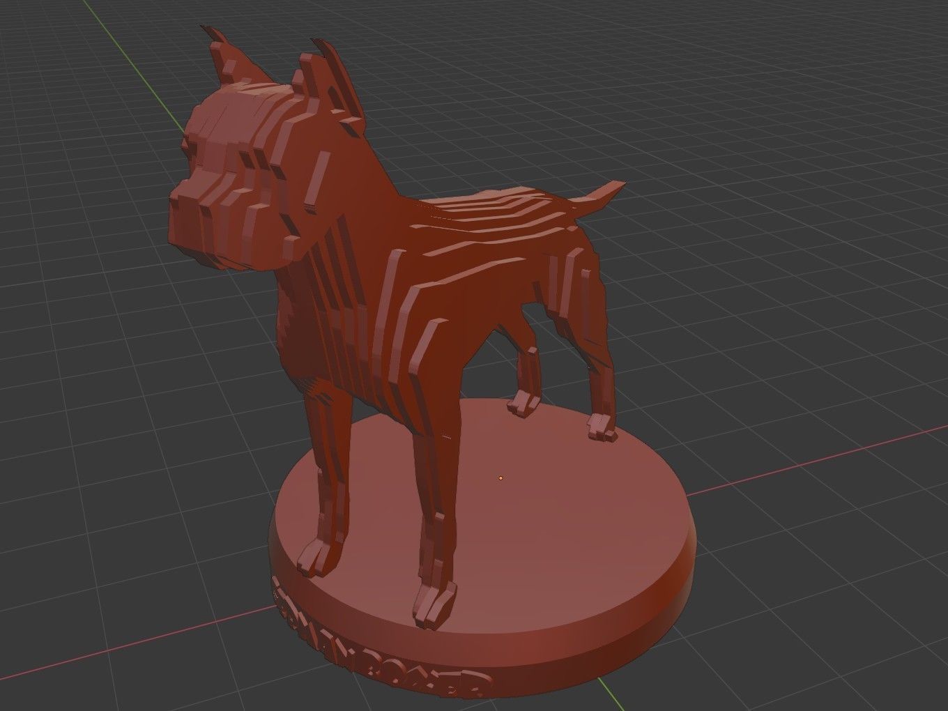 Parametric German Boxer Dog Low-poly 3D model_9