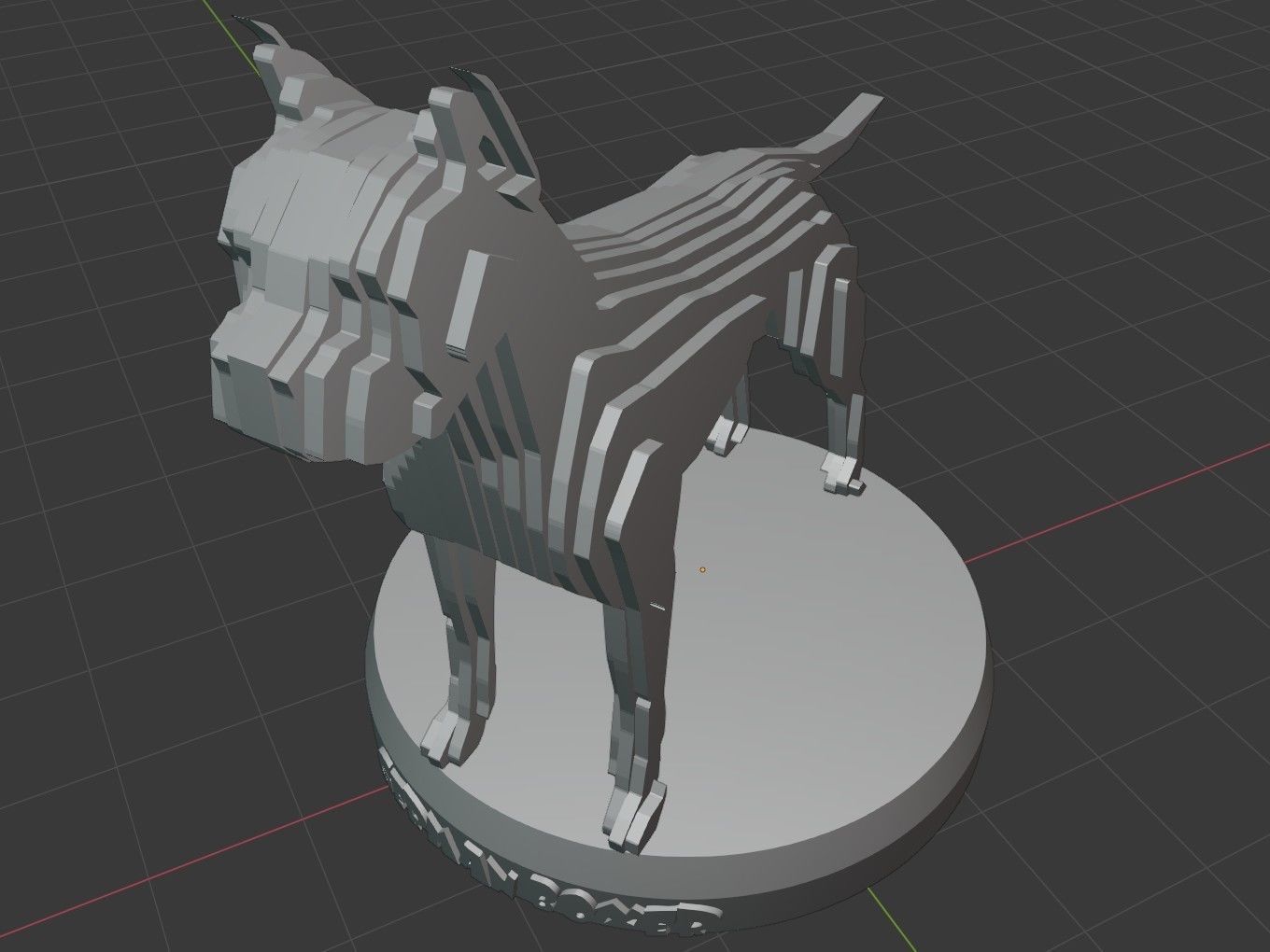Parametric German Boxer Dog Low-poly 3D model_6