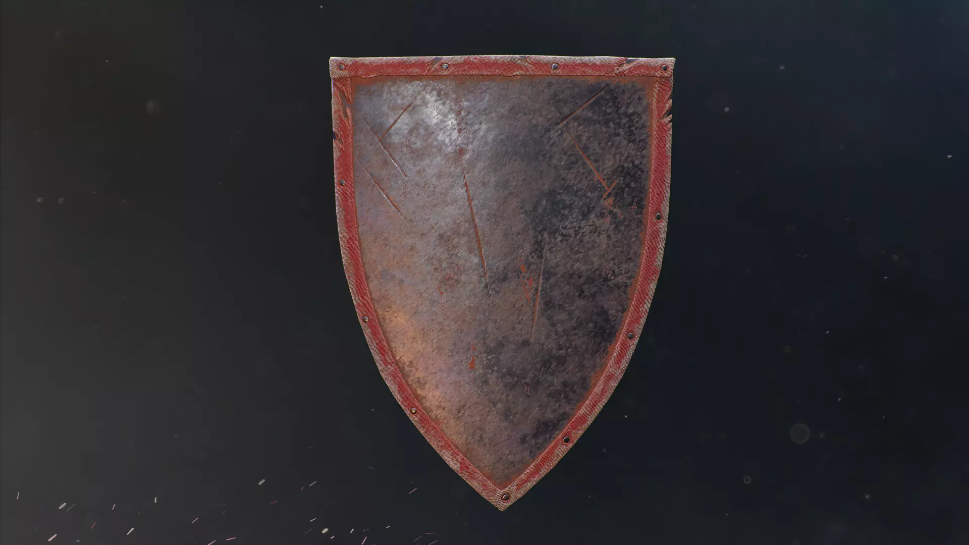 Shield sword Free low-poly 3D model_0