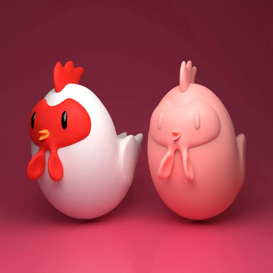 Cartoon Chicken 3D print model_0