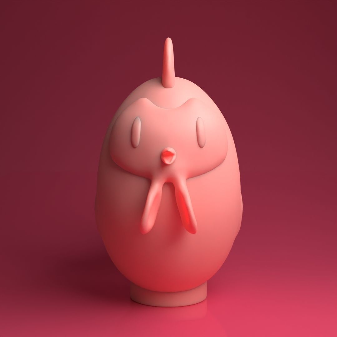 Cartoon Chicken 3D print model_1
