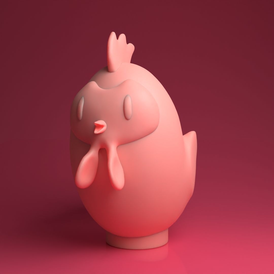 Cartoon Chicken 3D print model_2