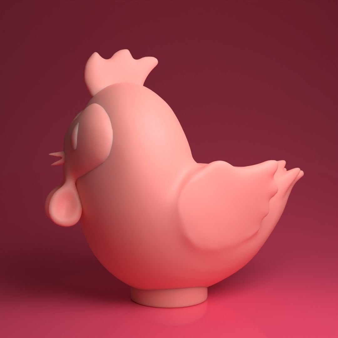 Cartoon Chicken 3D print model_3