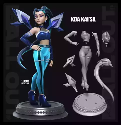 KDA All Out Kaisa 3D print model