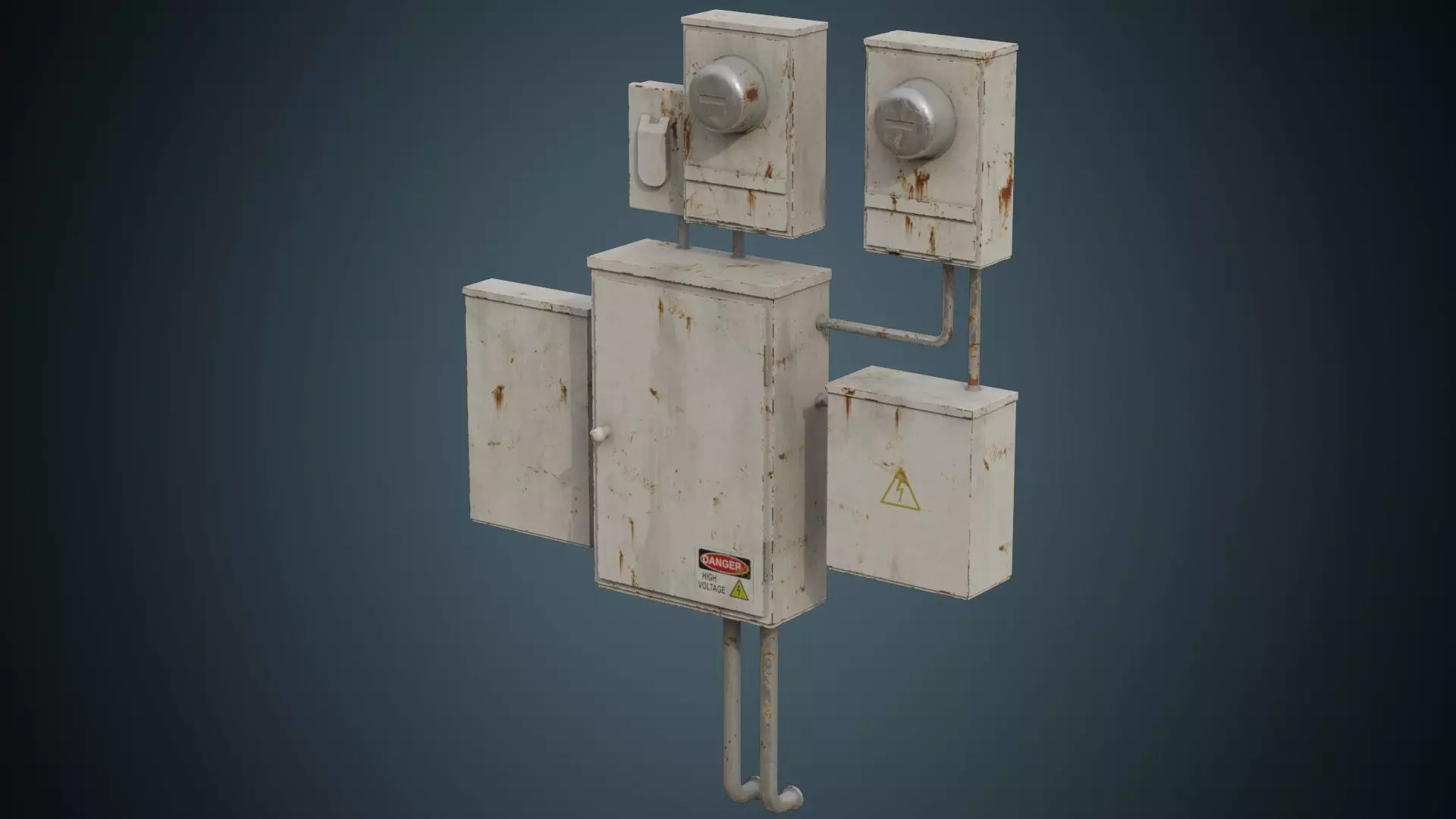 Utility Box 2B Low-poly 3D model_0