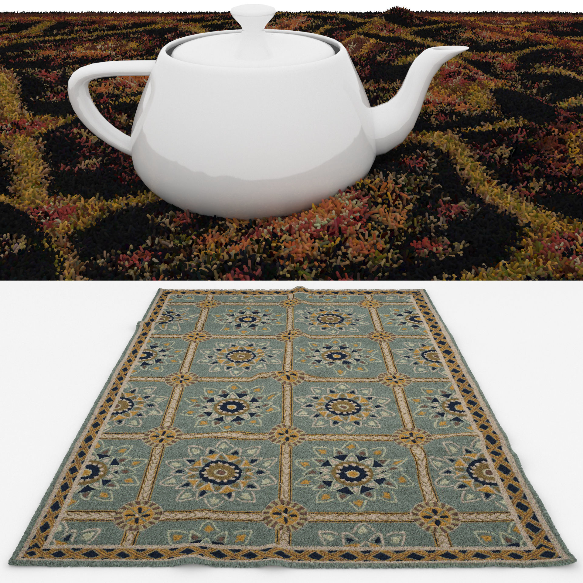 Rugs No 47 Low-poly 3D model_1