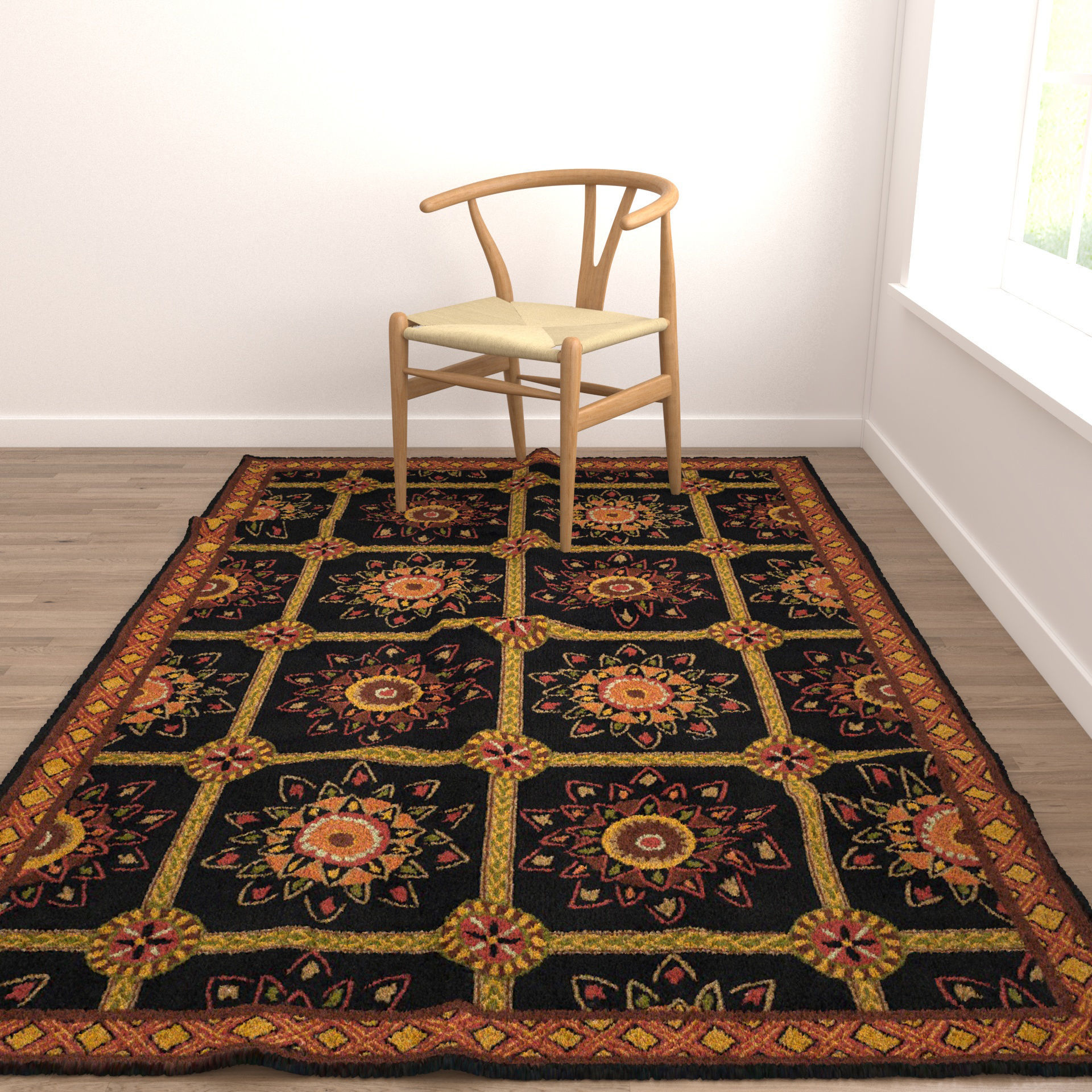 Rugs No 47 Low-poly 3D model_3