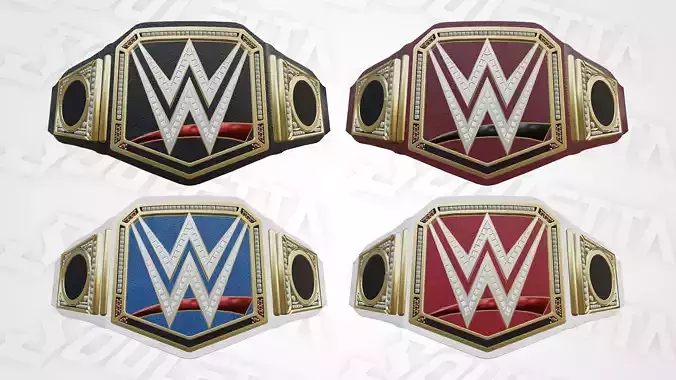 WWE Championship Set 3D Model Collection