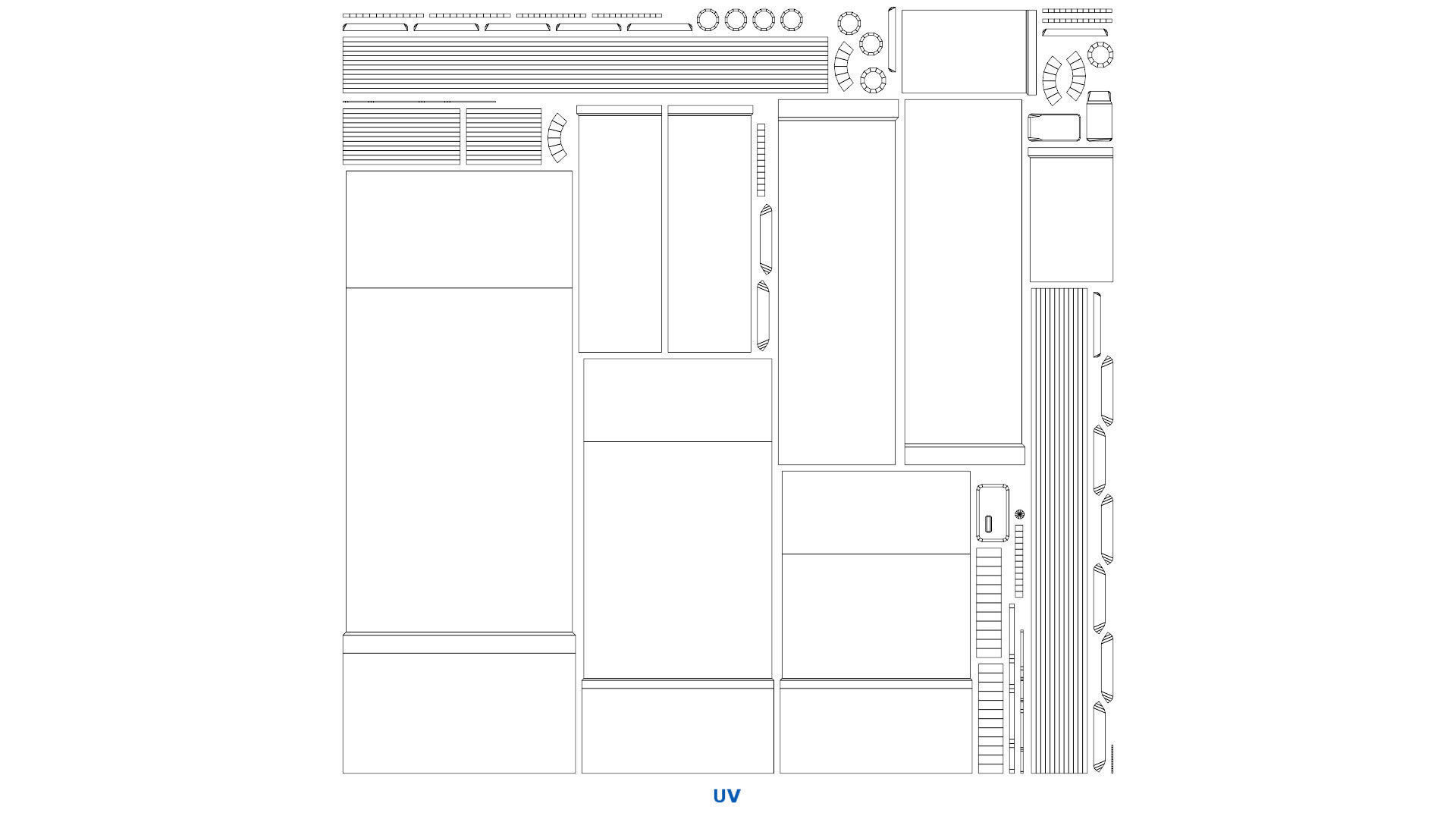 Utility Box 3A Low-poly 3D model_7