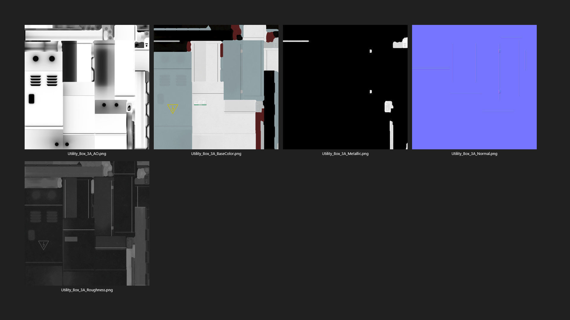 Utility Box 3A Low-poly 3D model_8