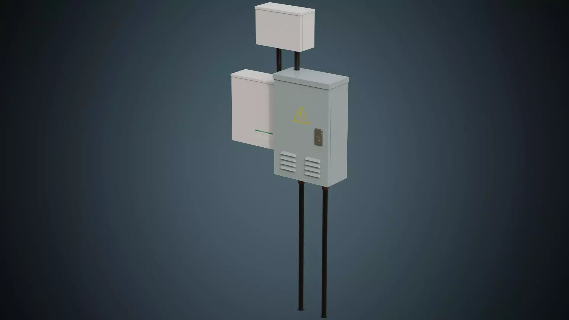 Utility Box 3A Low-poly 3D model_0