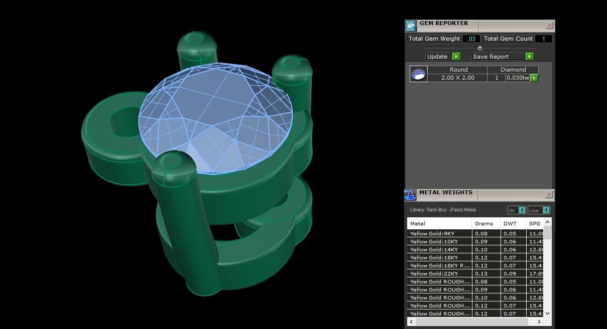 3-PRONG TENNIS DIAMOND NECKLACE LINK 2MM  3D print model_13