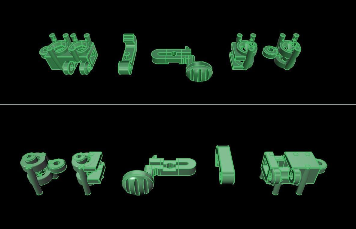 3-PRONG TENNIS DIAMOND NECKLACE LINK 2MM  3D print model_15