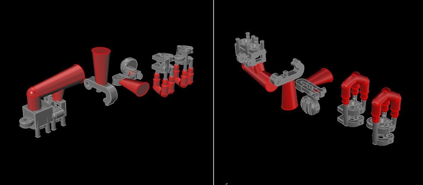 3-PRONG TENNIS DIAMOND NECKLACE LINK 2MM  3D print model_16