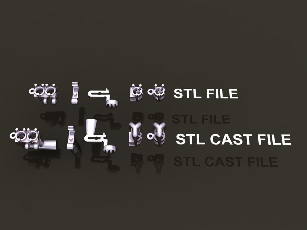 3-PRONG TENNIS DIAMOND NECKLACE LINK 2MM  3D print model_7