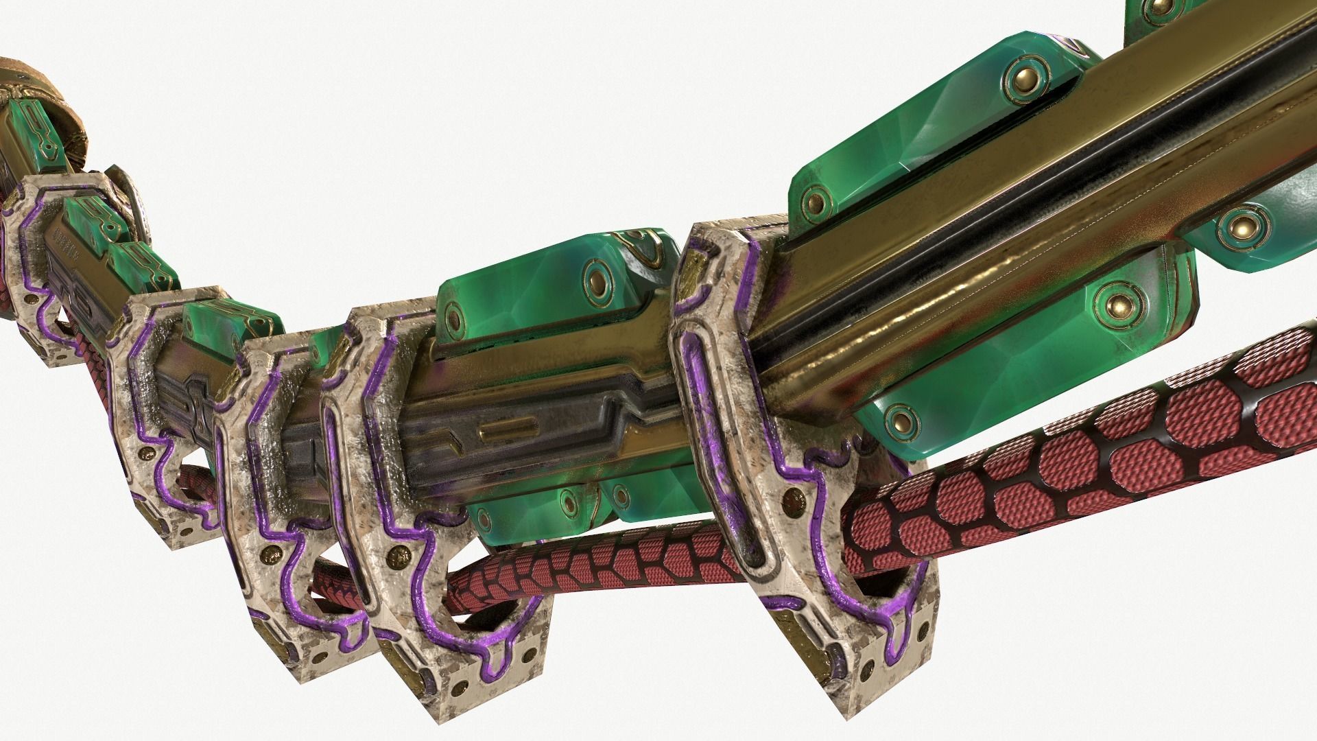 Fantasy Sword Low-poly 3D model_7