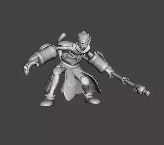 Wukong 3D Model man holding sword
