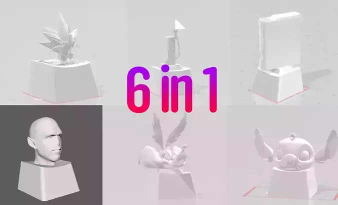 3D Print Keycap 6 in 1 Set 16