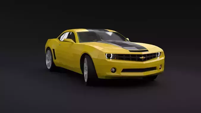 Chevrolet Camaro SS 2010 with Interior Low-poly 3D model