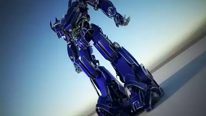 sci blue robot 3D model