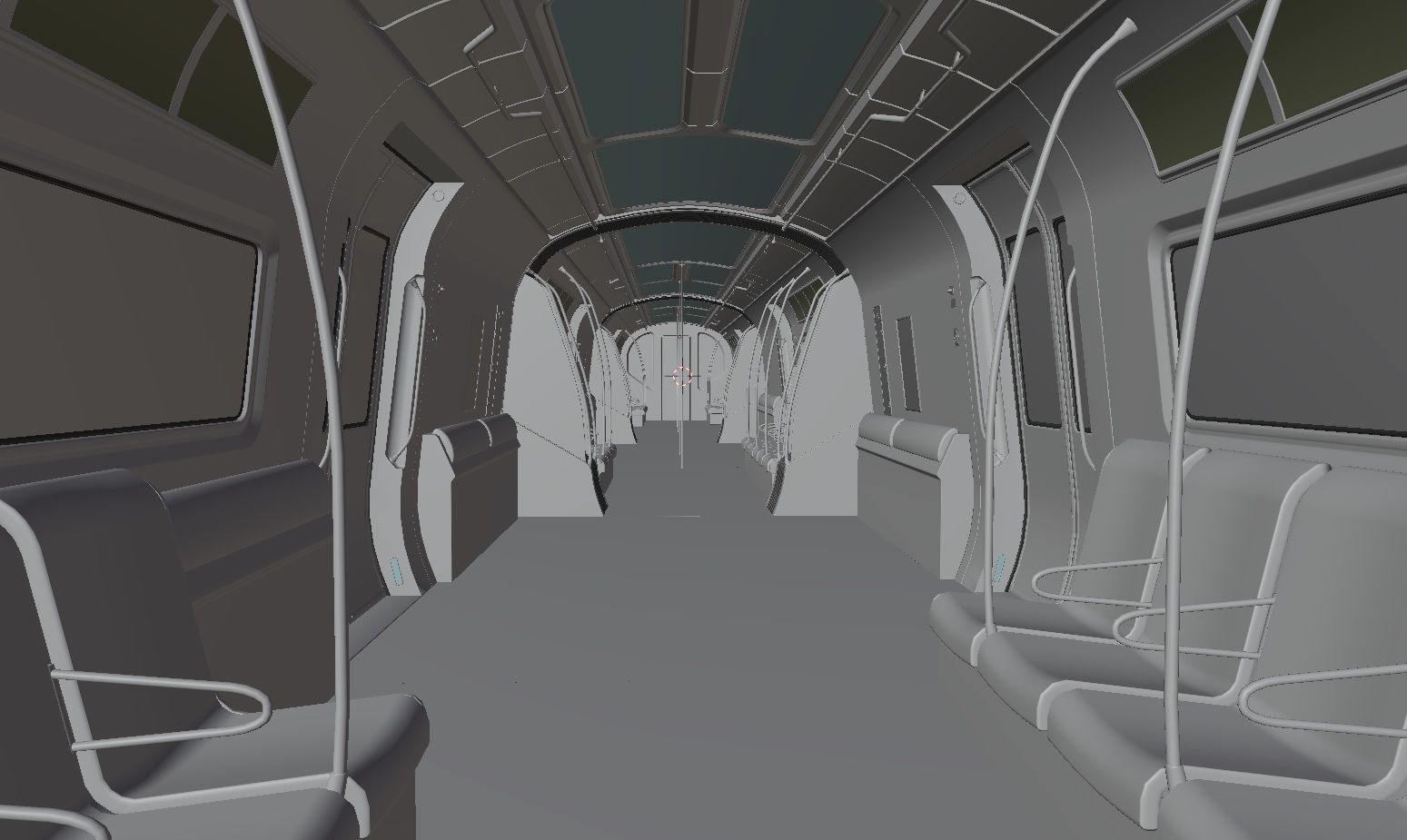 Sci Fi Subway Low-poly 3D model_5
