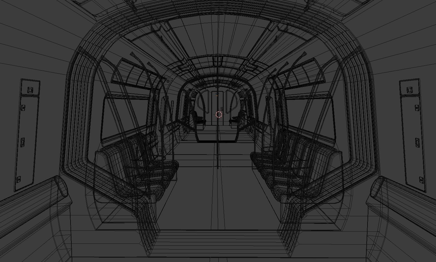 Sci Fi Subway Low-poly 3D model_8