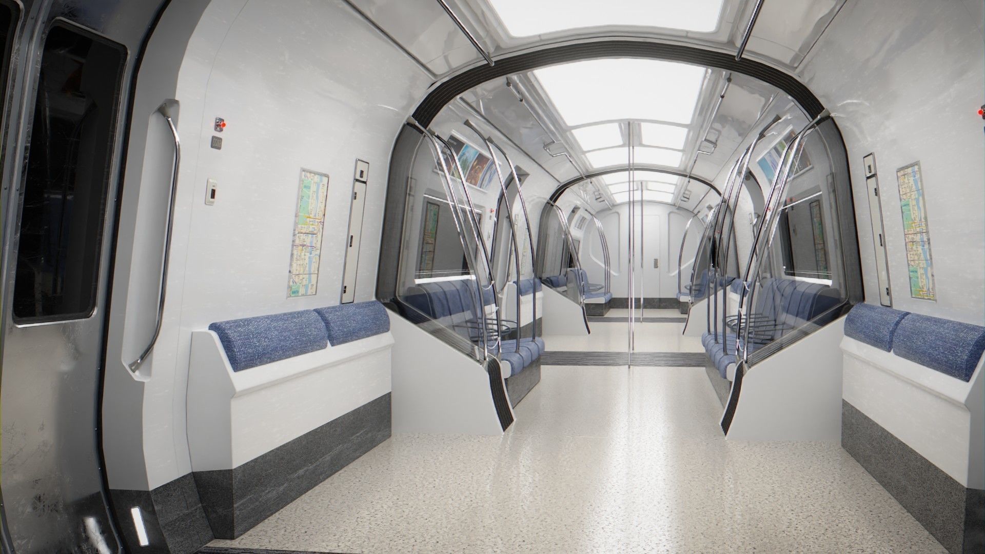 Sci Fi Subway Low-poly 3D model_2