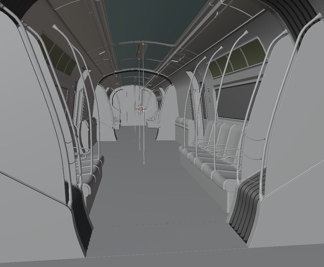 Sci Fi Subway Low-poly 3D model_4