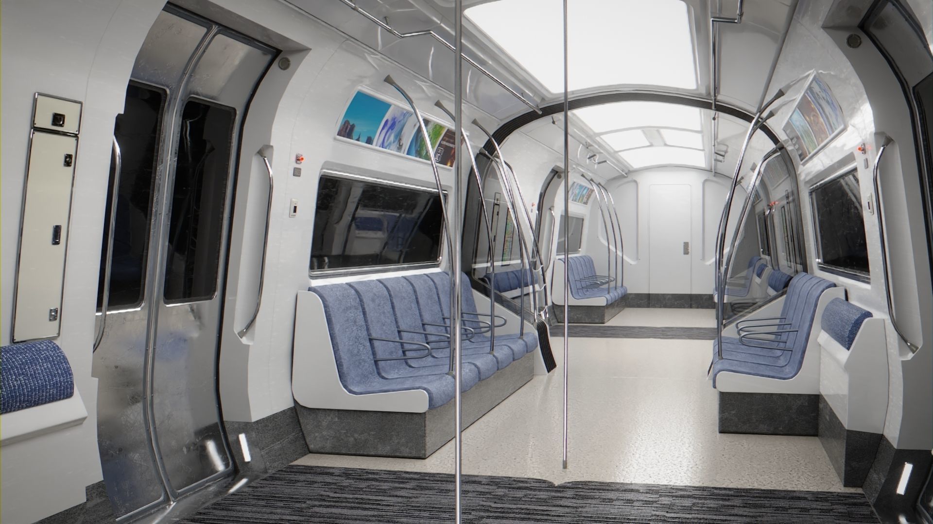Sci Fi Subway Low-poly 3D model_1