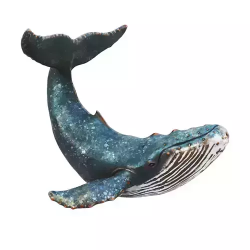 Bronze whale 3D model