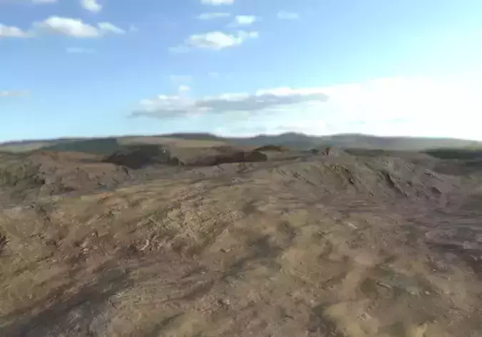 PBR Detailed DESERT Valley Landscape AND printable