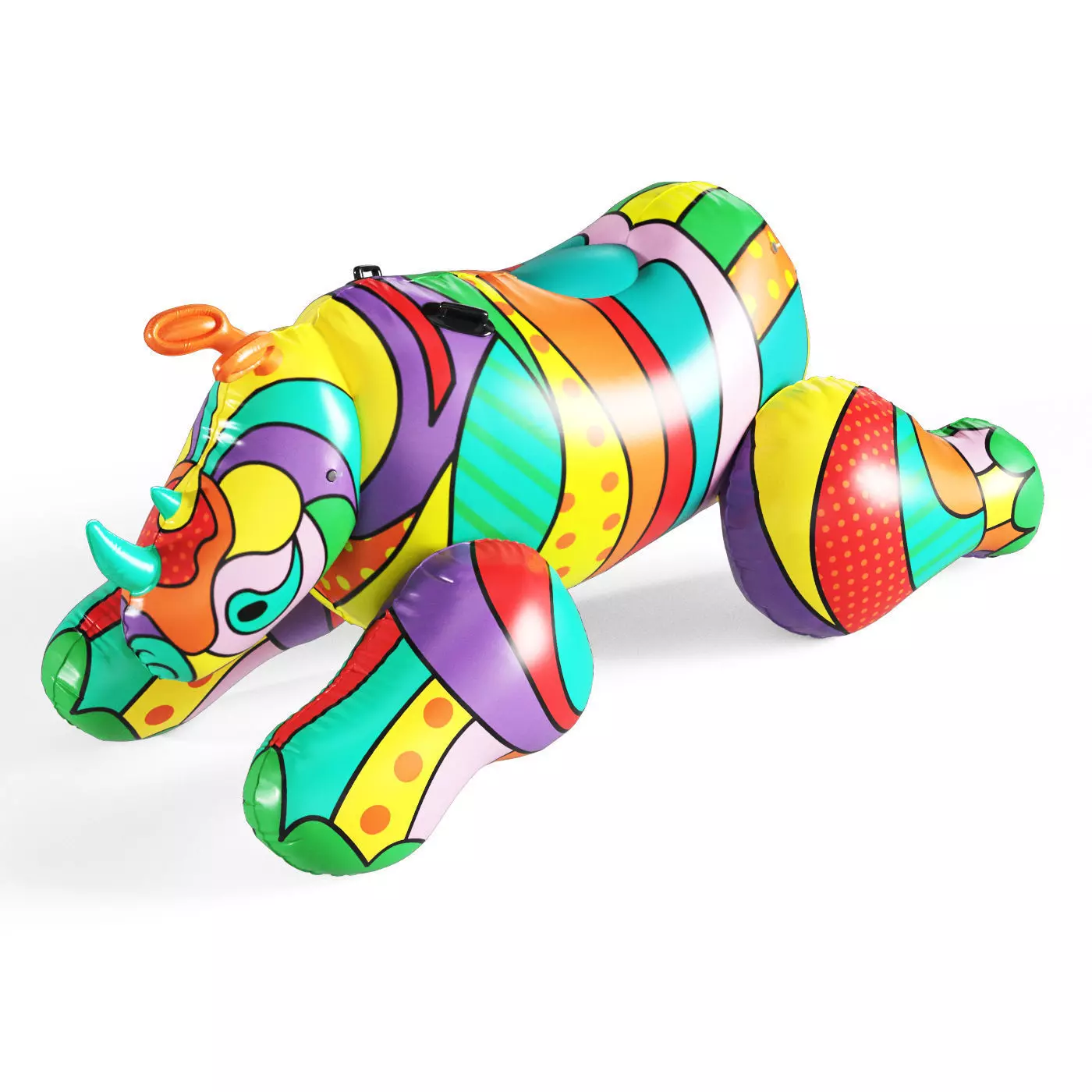 Inflatable Rhino Pop Art 3D model_0