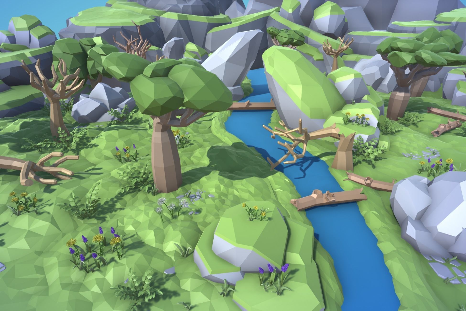Ultimate Low Poly Nature Pack Low-poly 3D model_20