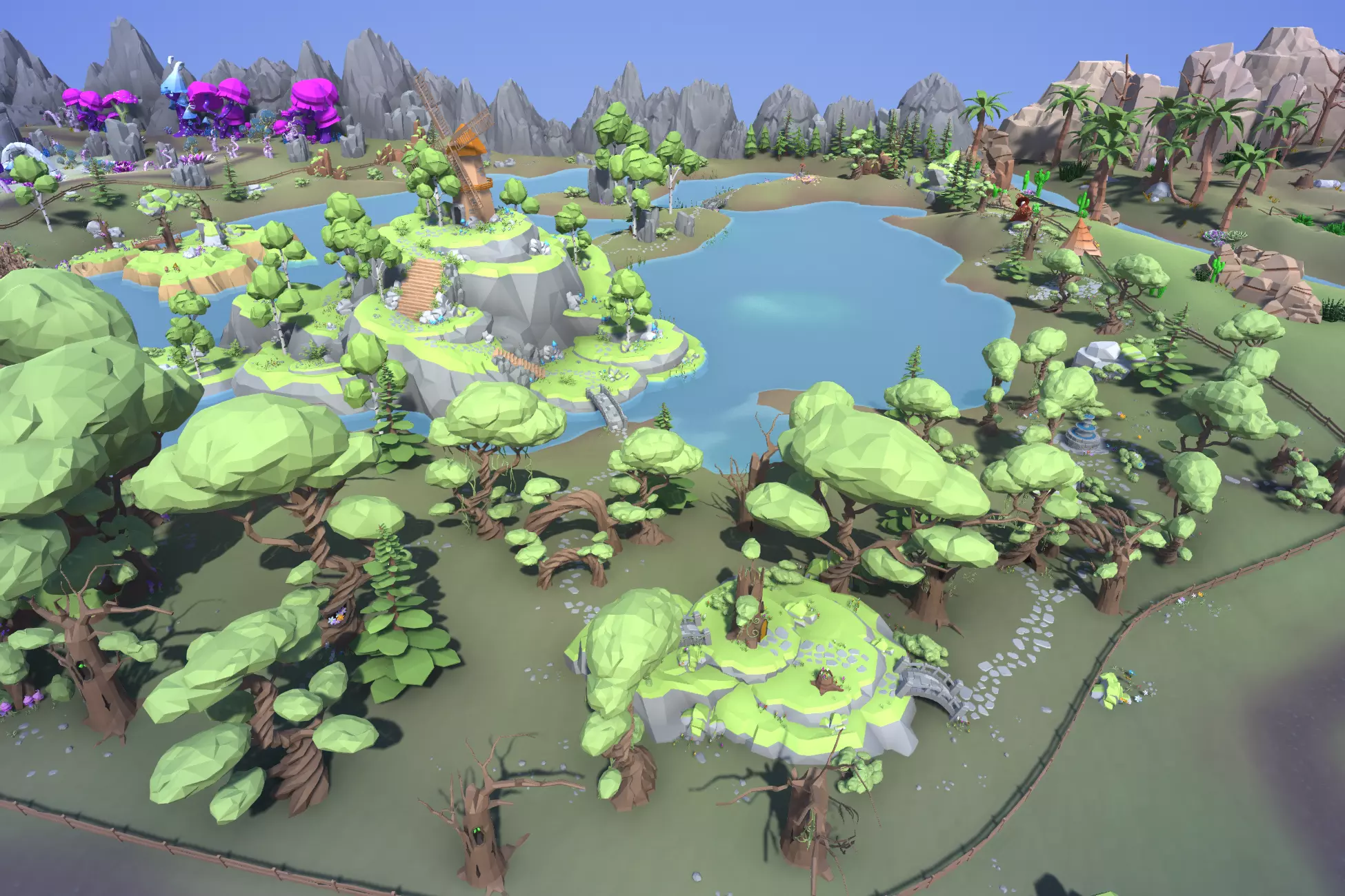 Ultimate Low Poly Nature Pack Low-poly 3D model_4