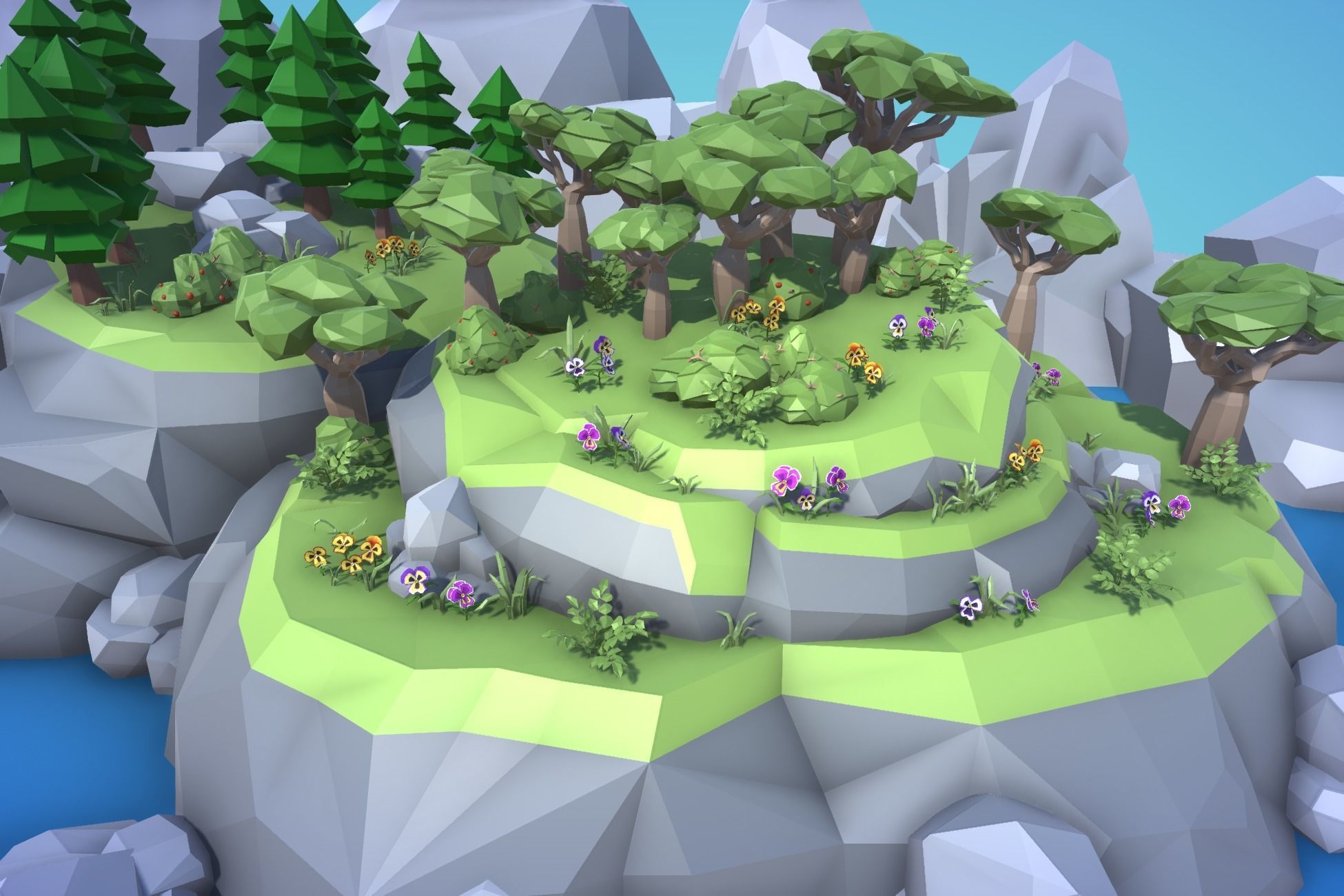Ultimate Low Poly Nature Pack Low-poly 3D model_18