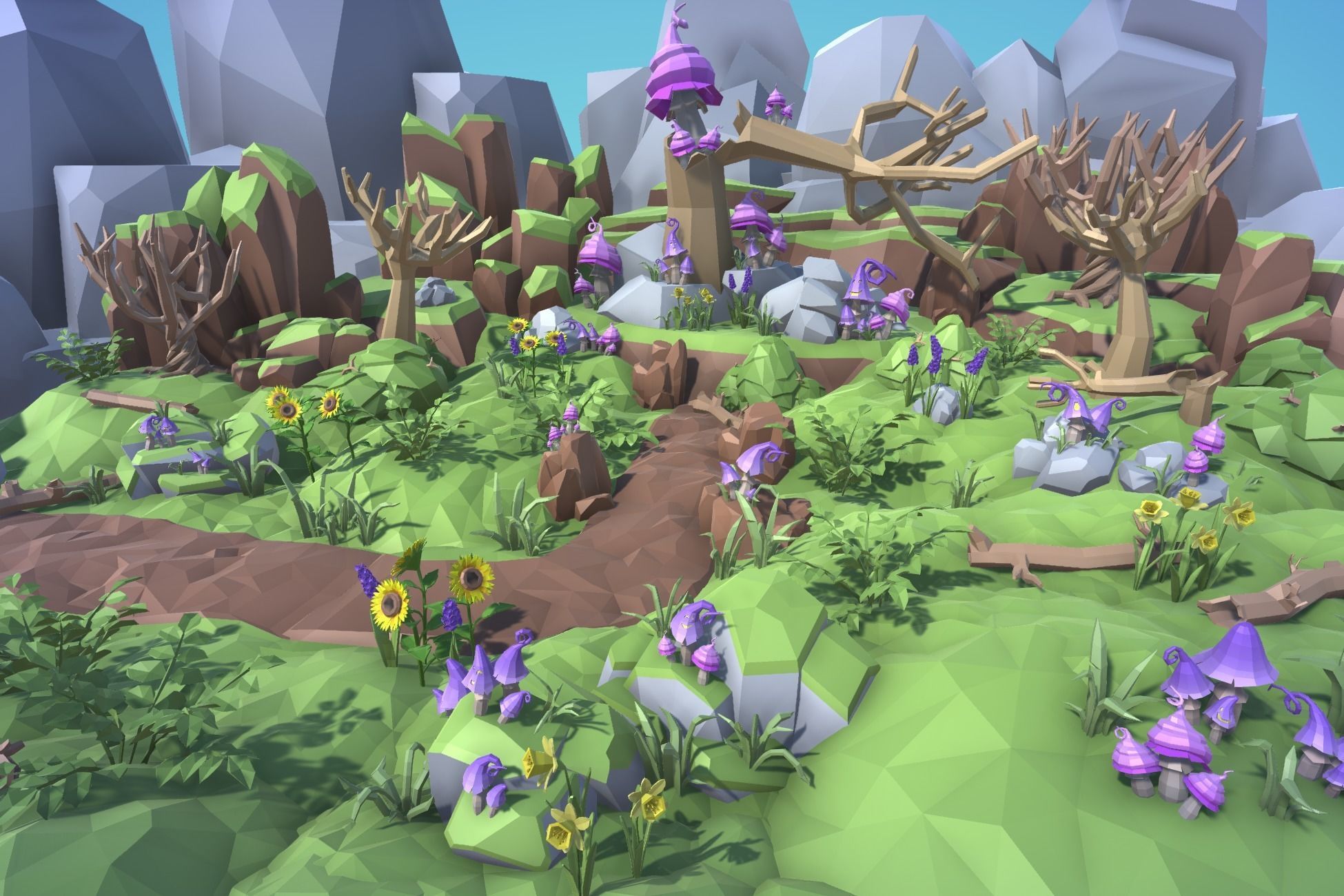 Ultimate Low Poly Nature Pack Low-poly 3D model_15