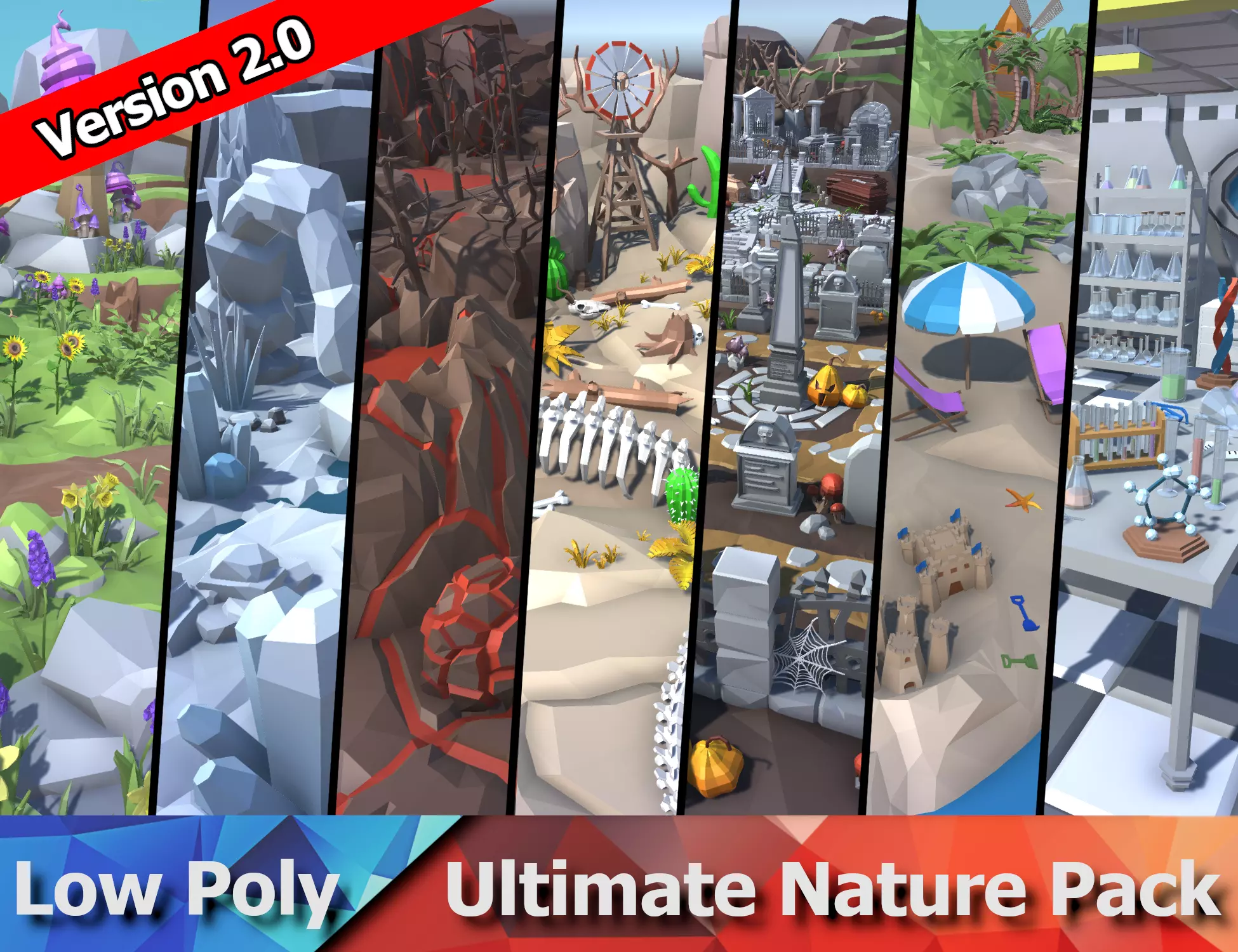 Ultimate Low Poly Nature Pack Low-poly 3D model_0