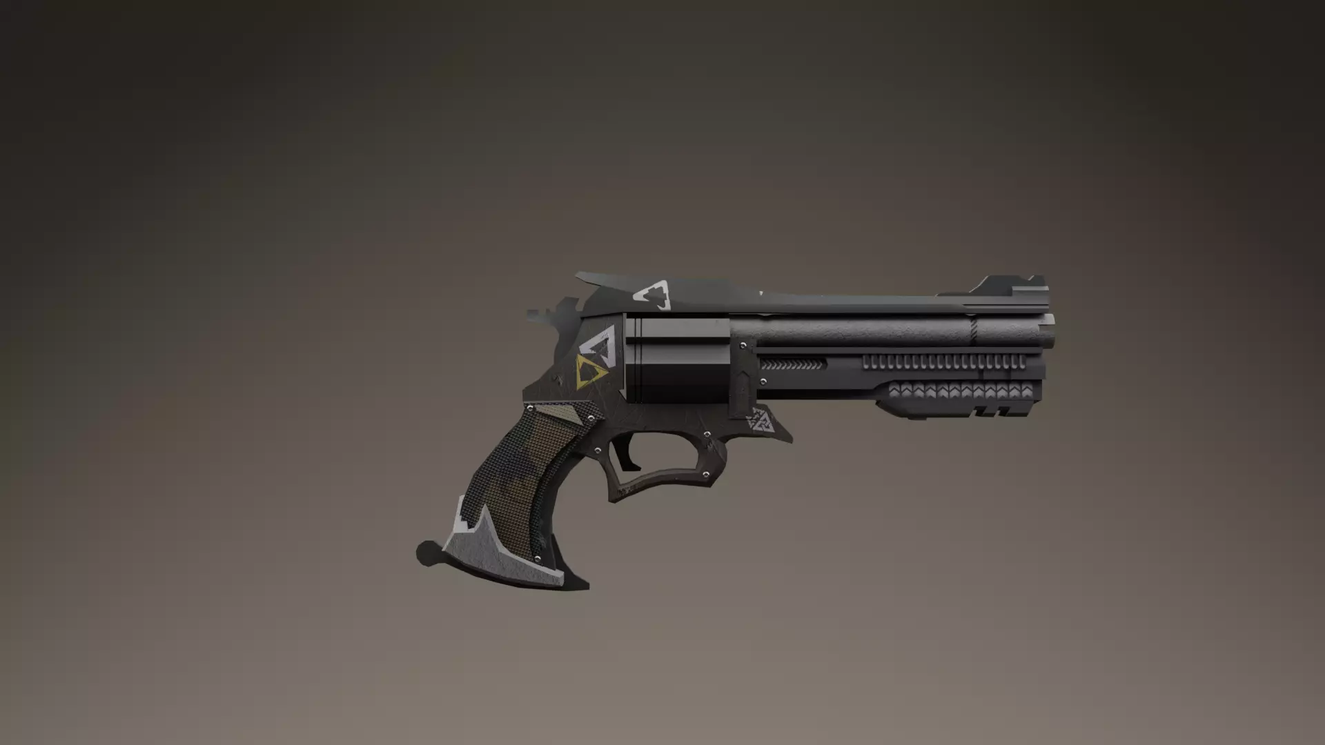 Revolver gun wolfsbane Free low-poly 3D model