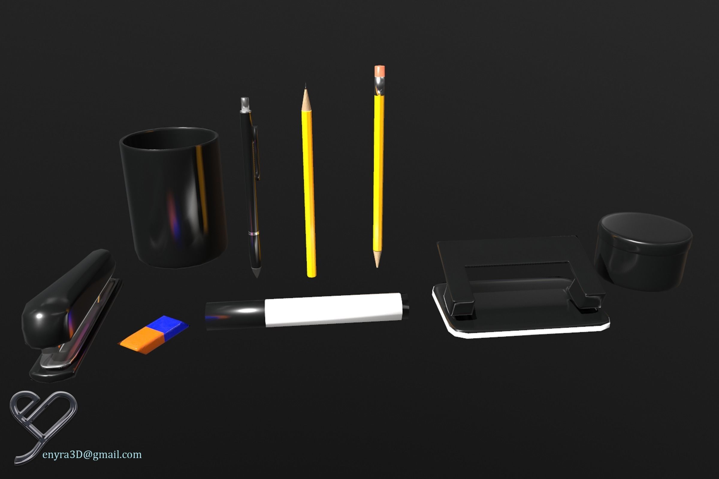 Office Pack -Modular- PBR Low-poly 3D model_20