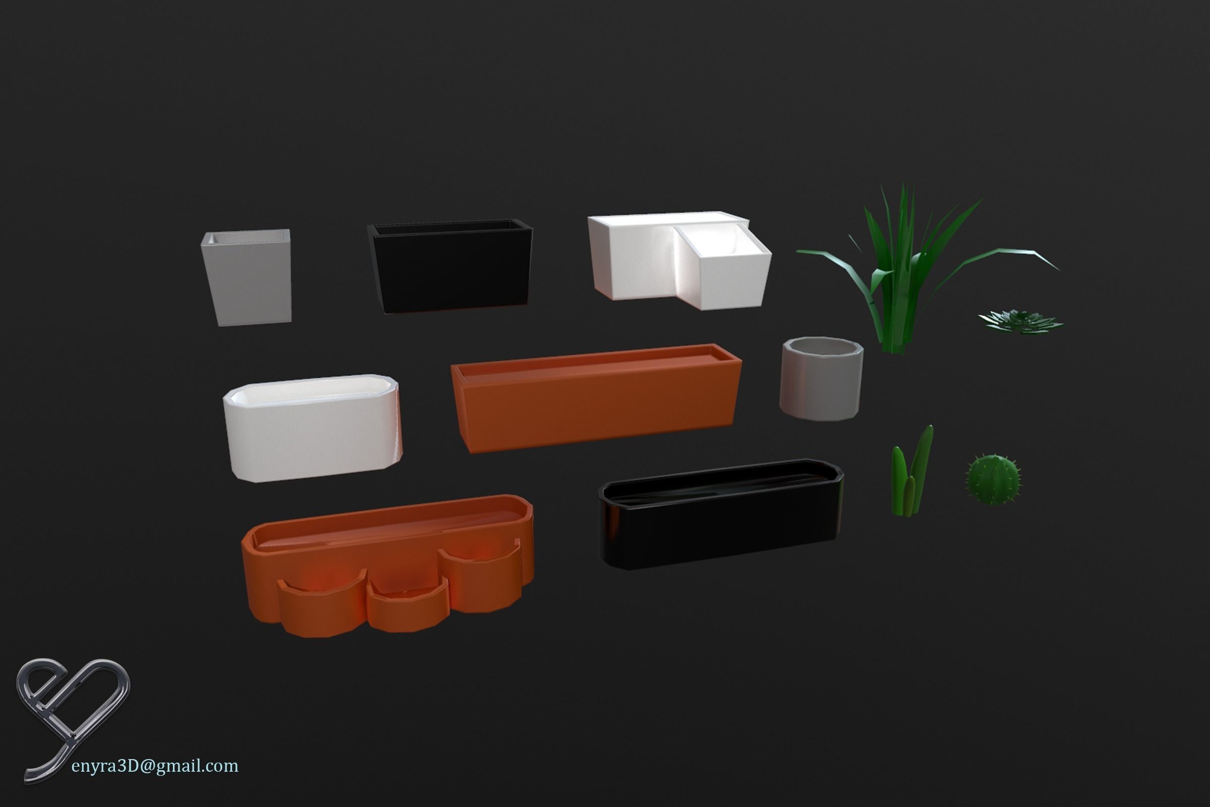 Office Pack -Modular- PBR Low-poly 3D model_18