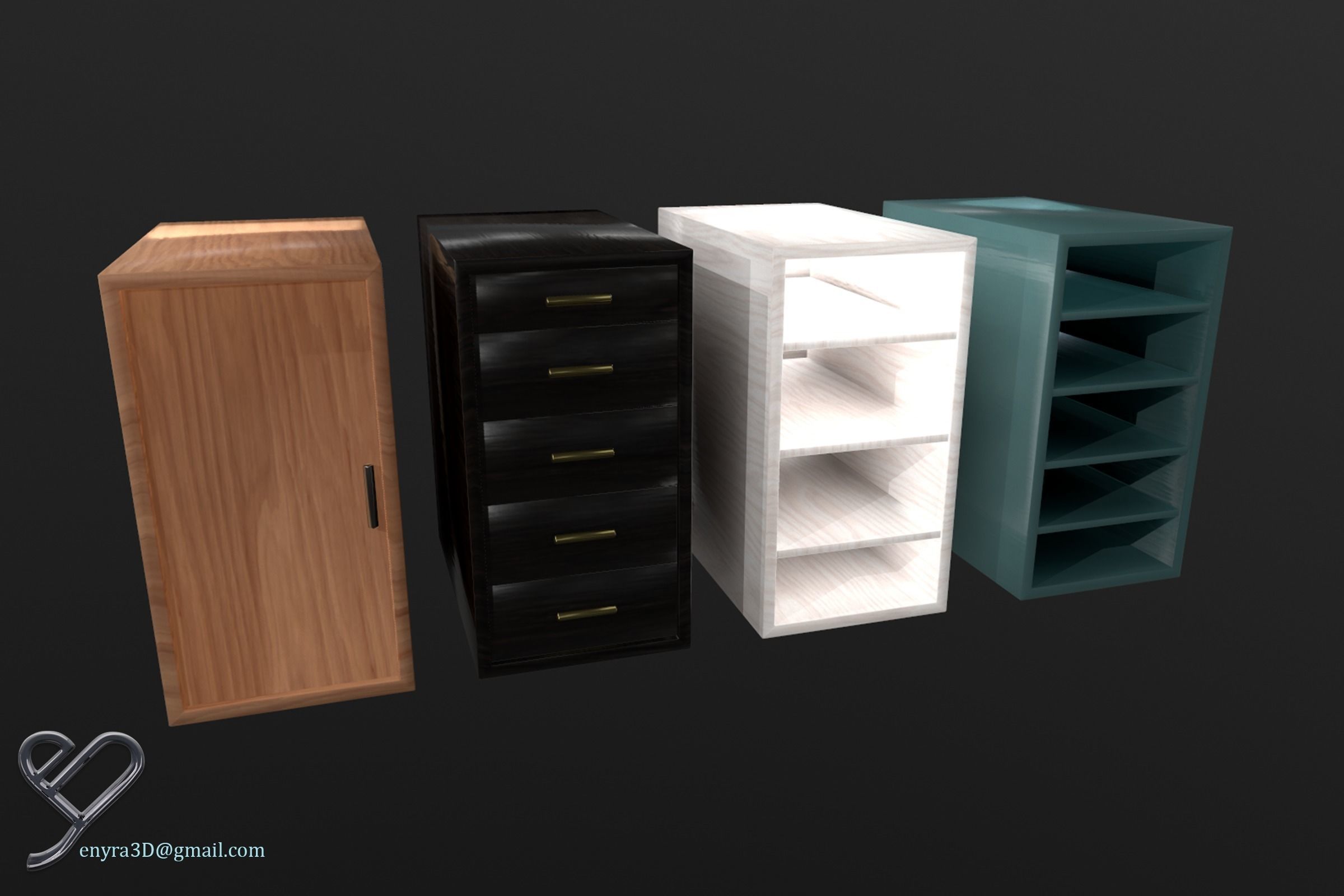 Office Pack -Modular- PBR Low-poly 3D model_19
