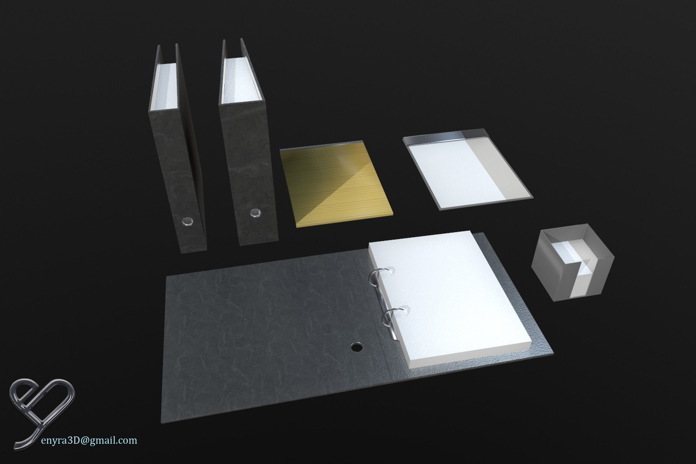 Office Pack -Modular- PBR Low-poly 3D model_17
