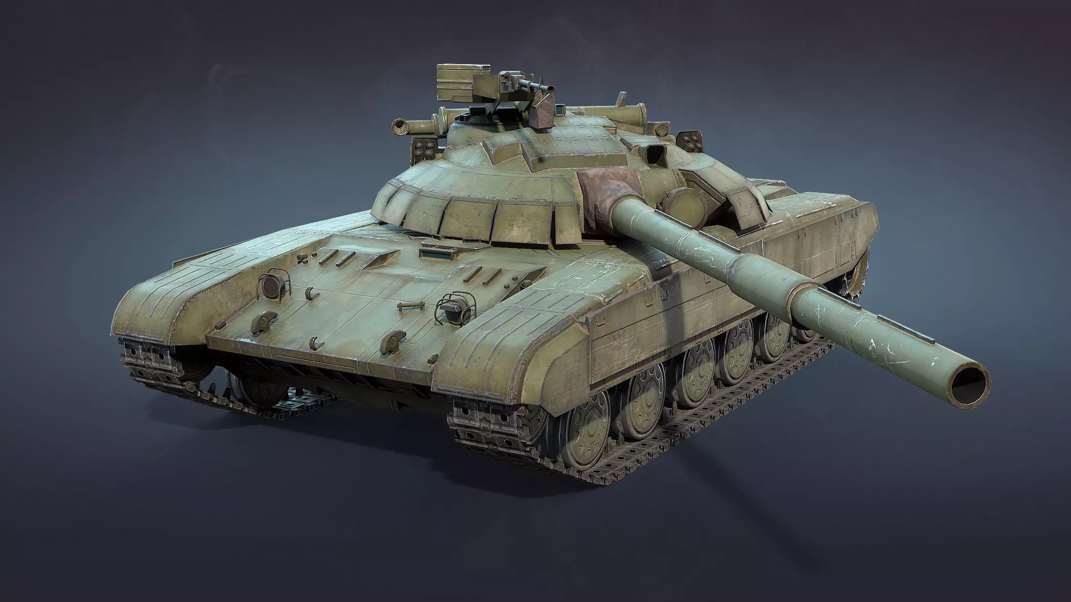 T-64 BM Bulat Low-poly 3D model